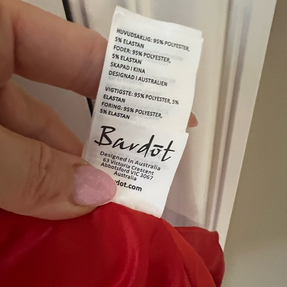 Bardot Sherbert Bomb Midi Dress red pink - Picture 4 of 10